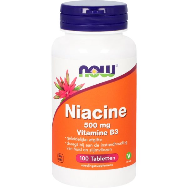 Niacine 500 mg vitamine B3 geleidelijke afgifte